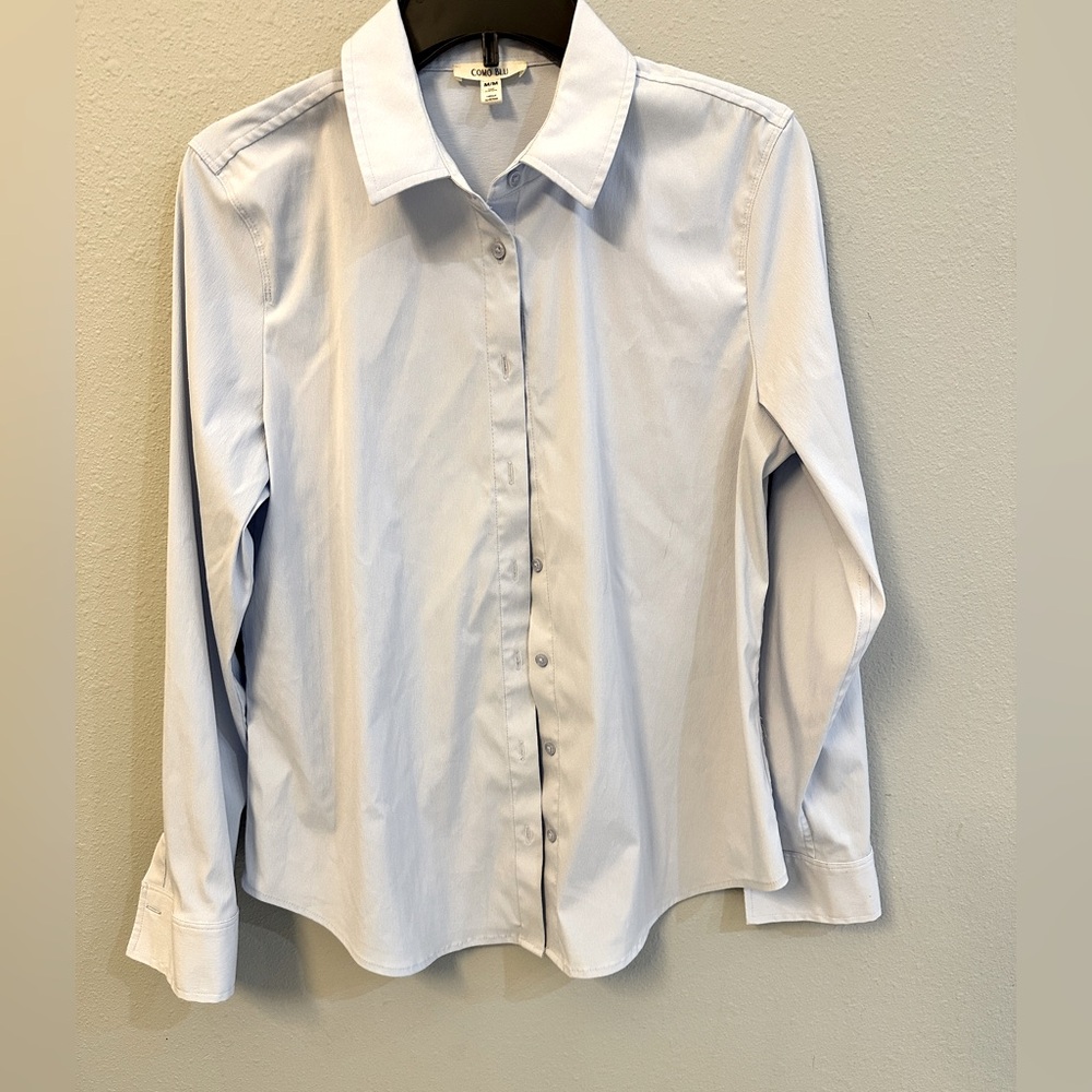 Light Blue Button Up Blouse